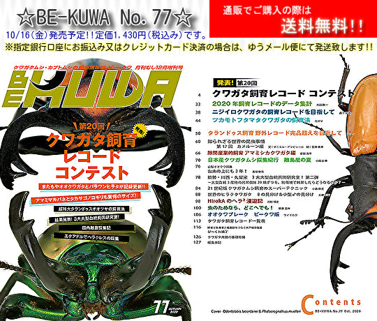 ☆★BE-KUWA No.77発売!!★☆