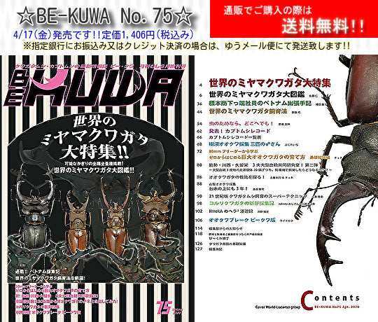 BE-KUWA No.75 発売予定!!